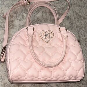 Charming Pink Heart-Quilted Juicy Couture handbag